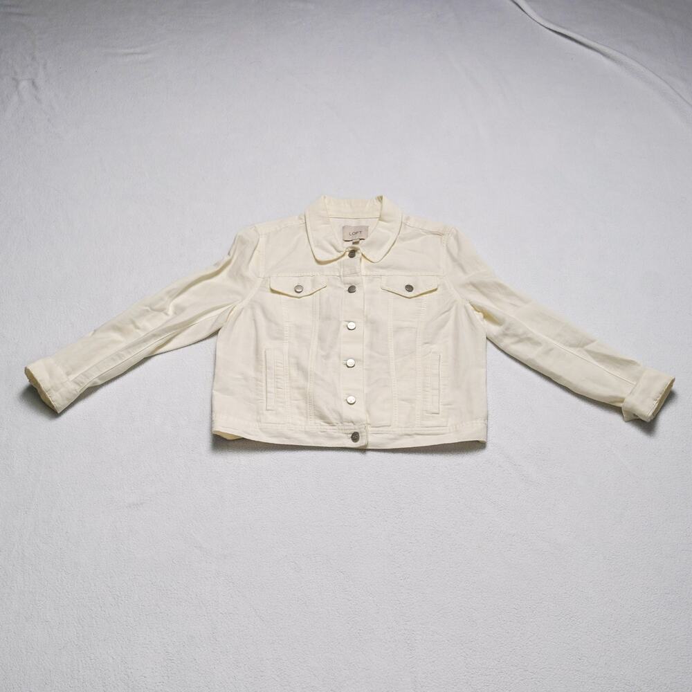 LOFT White Linen Jacket - Women's Large - NWOT - Classic